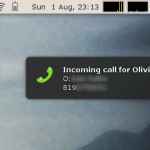 Incoming call popup